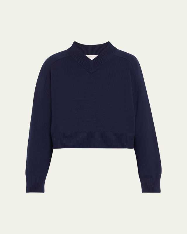 3-Ply Cashmere Varsity Sweater